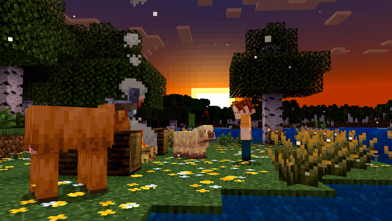 A peaceful camp beside a campfire at dusk — the kind of world your backups exist to protect